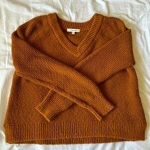 Madewell sweater chunky orange xxs